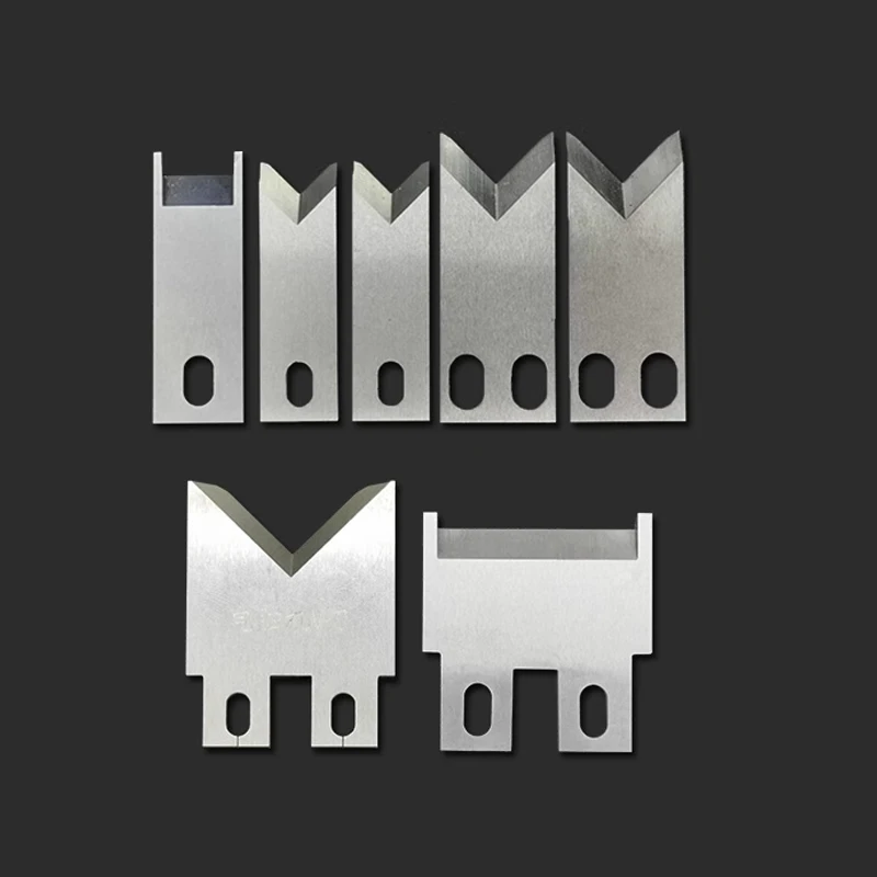 V-Shape Wire Stripping Blades – White Steel Cutting Machine Knives